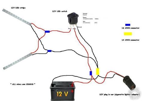 how to hook up led lights to a car battery